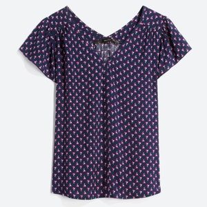 Fun2Fun | Rouland V-Neck Blouse | XS | Navy
